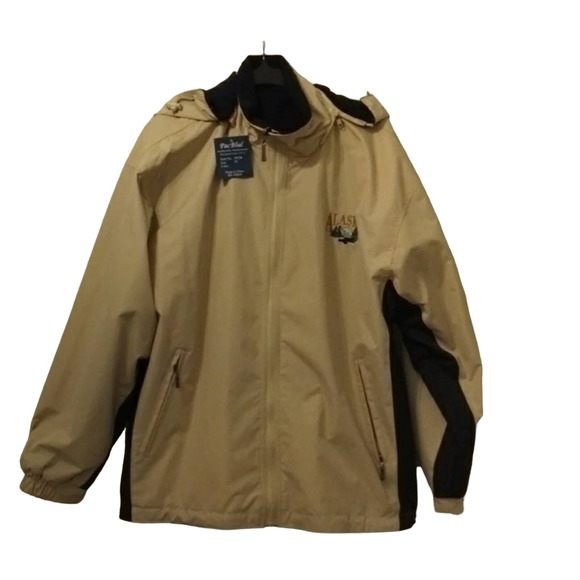 Pac Blue Alaska Water Resistant Hoodie Coat. Size Medium Reversible - Picture 1 of 8